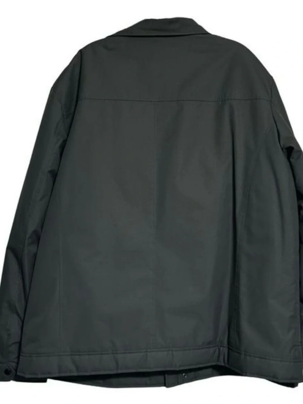 Claiborne Dobby Tech Jacket Men's XXL Dark Gray Insulated Zip & Snap Outerwear